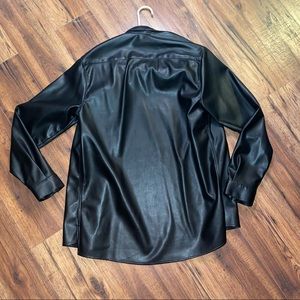 Leather Button Up Jacket